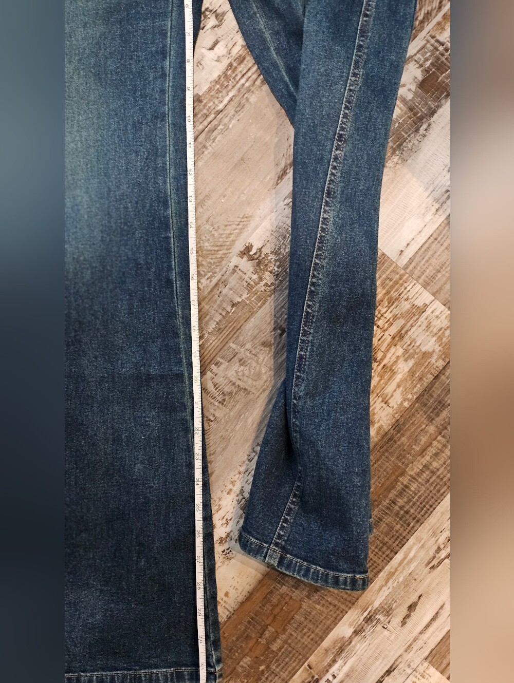 Newport News Jeanology Lace Up Flare Jeans Size 12 Y2K Boho Western Denim Pants - Picture 10 of 11